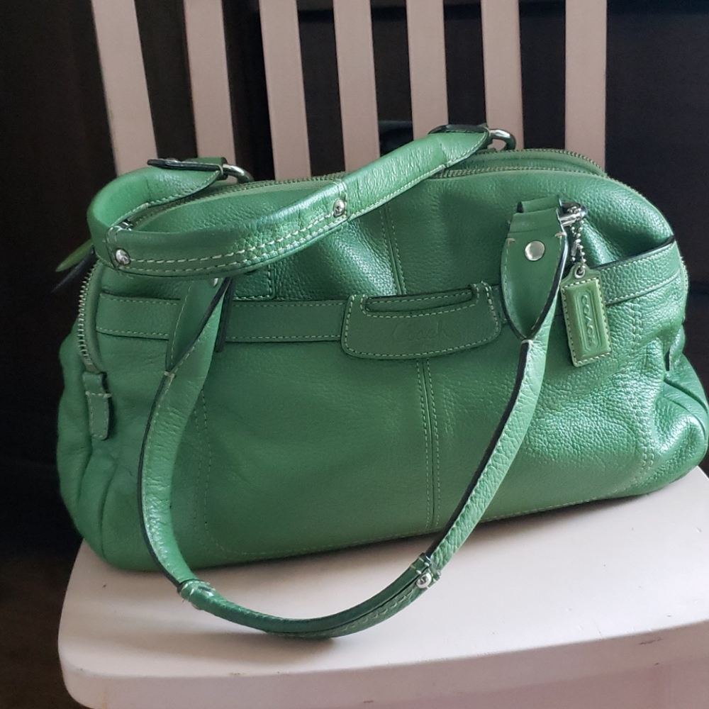 Coach green purse